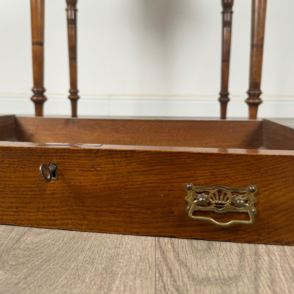  Antique Unusual 20th Century Desk In Oak 
 View XI