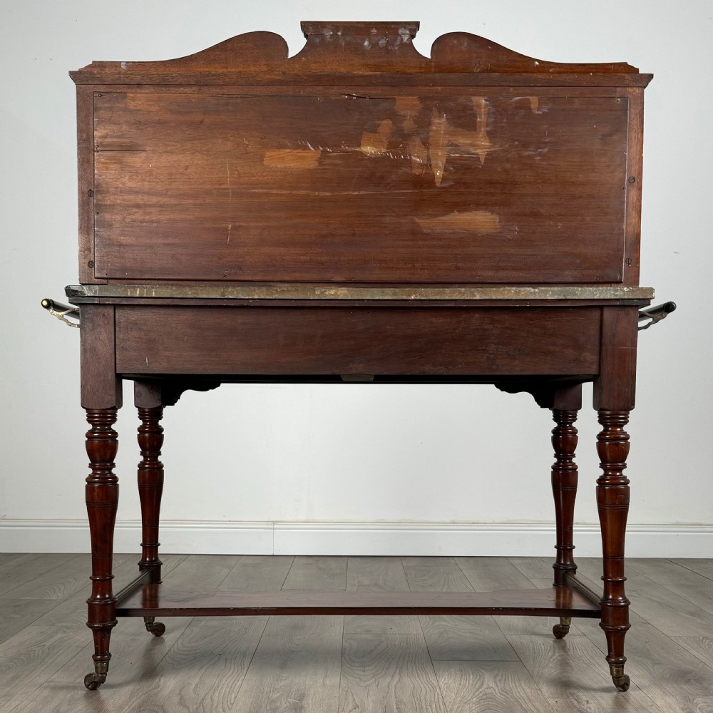 Antique Late 19th Century Marble Top Washstand In Walnut 
 View VIII