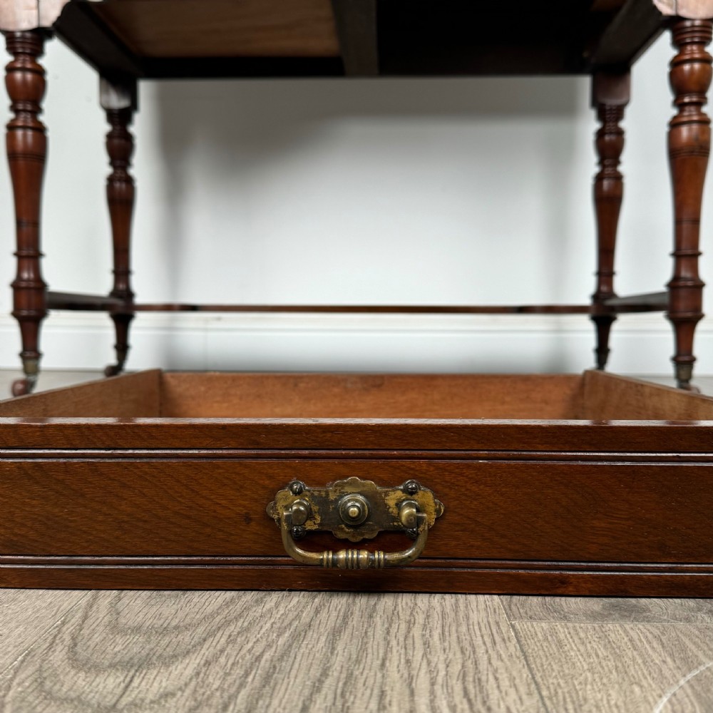 Antique Late 19th Century Marble Top Washstand In Walnut 
 View XI
