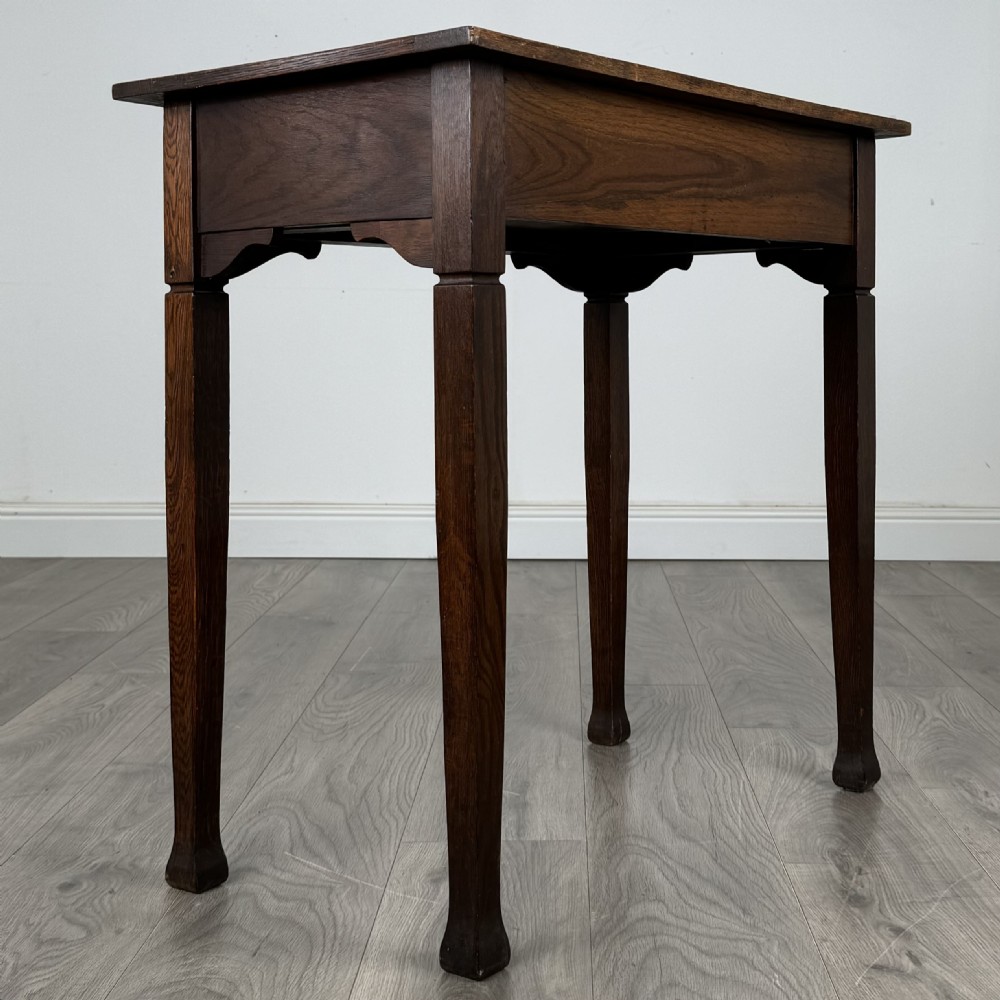  Antique 20th Century Side Table In Oak View V