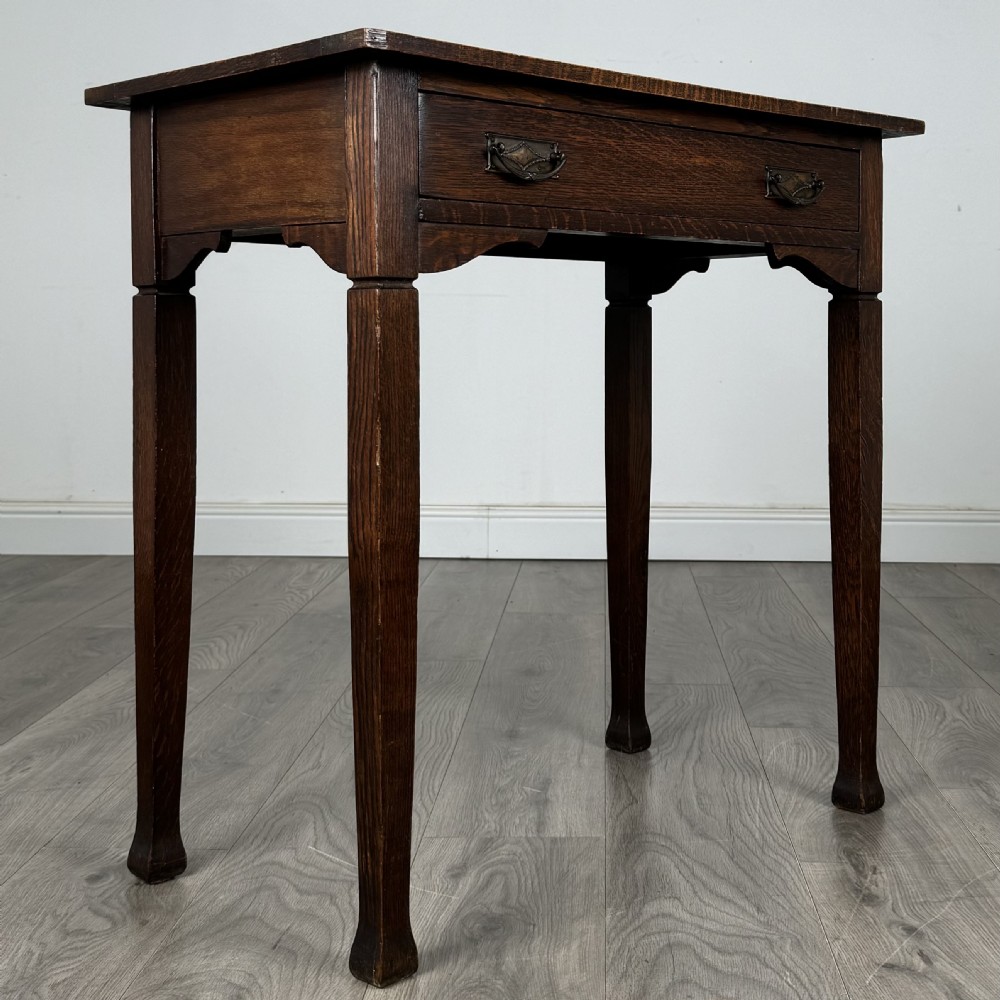  Antique 20th Century Side Table In Oak View VIII