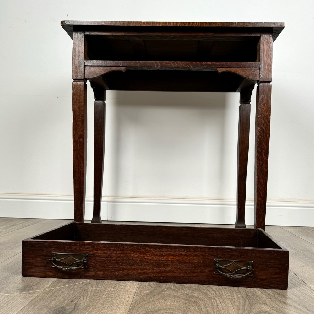  Antique 20th Century Side Table In Oak View X