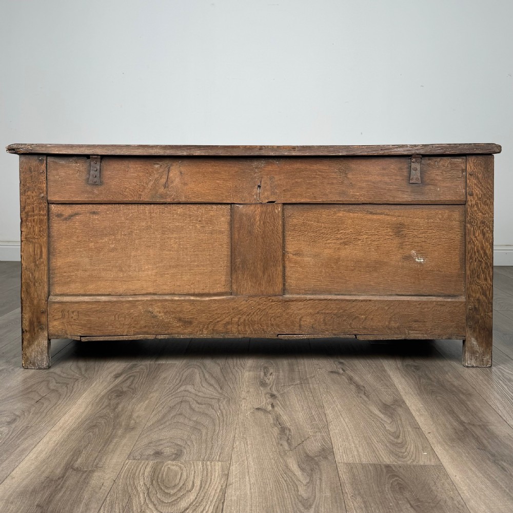 Antique 18th Century Carved Oak Coffer 
 View IV