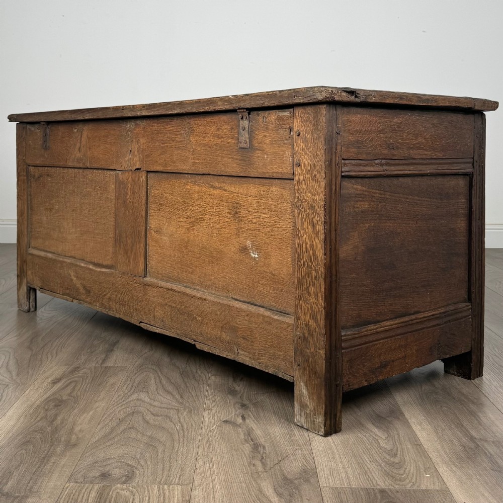Antique 18th Century Carved Oak Coffer 
 View V