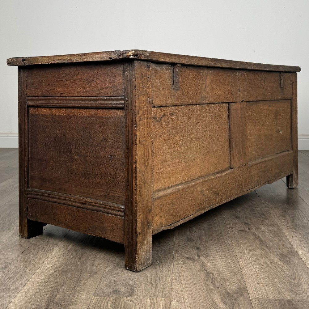 Antique 18th Century Carved Oak Coffer 
 View VI
