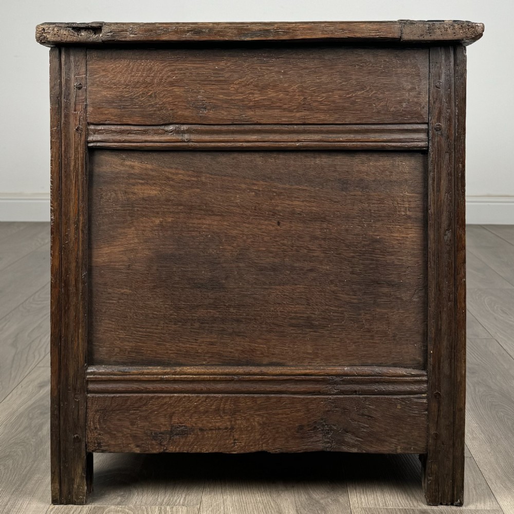 Antique 18th Century Carved Oak Coffer 
 View VII