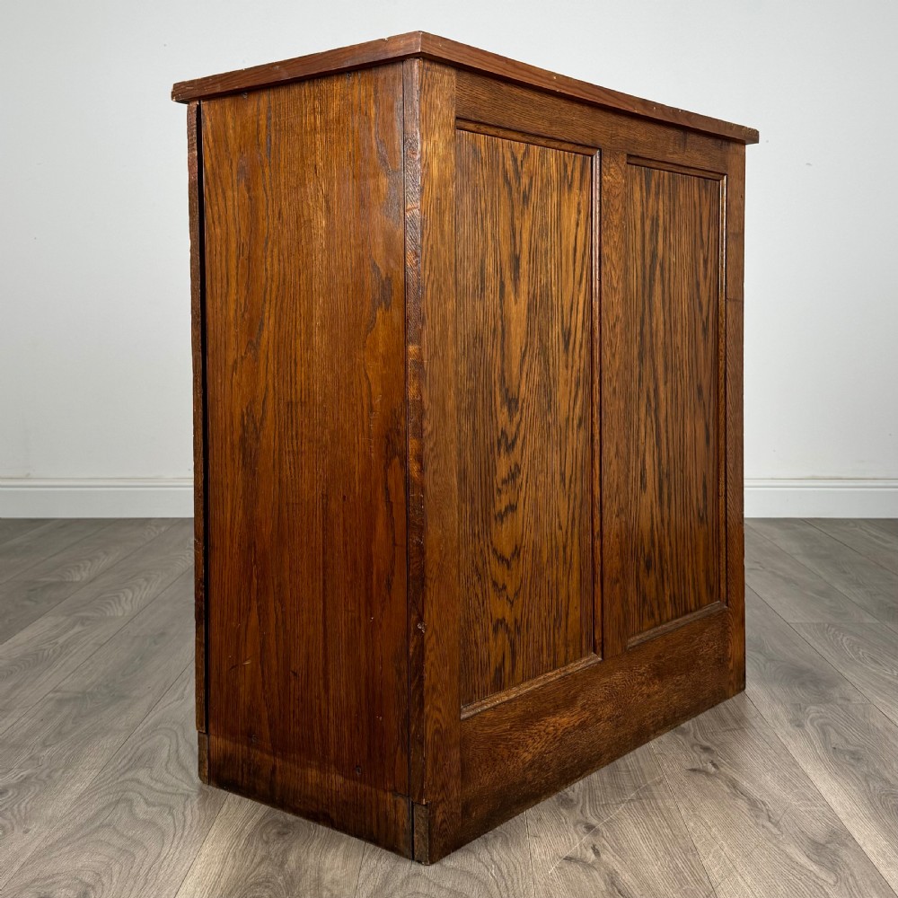  Antique 20th Century Unusual Chest Of Drawers In Oak  View V