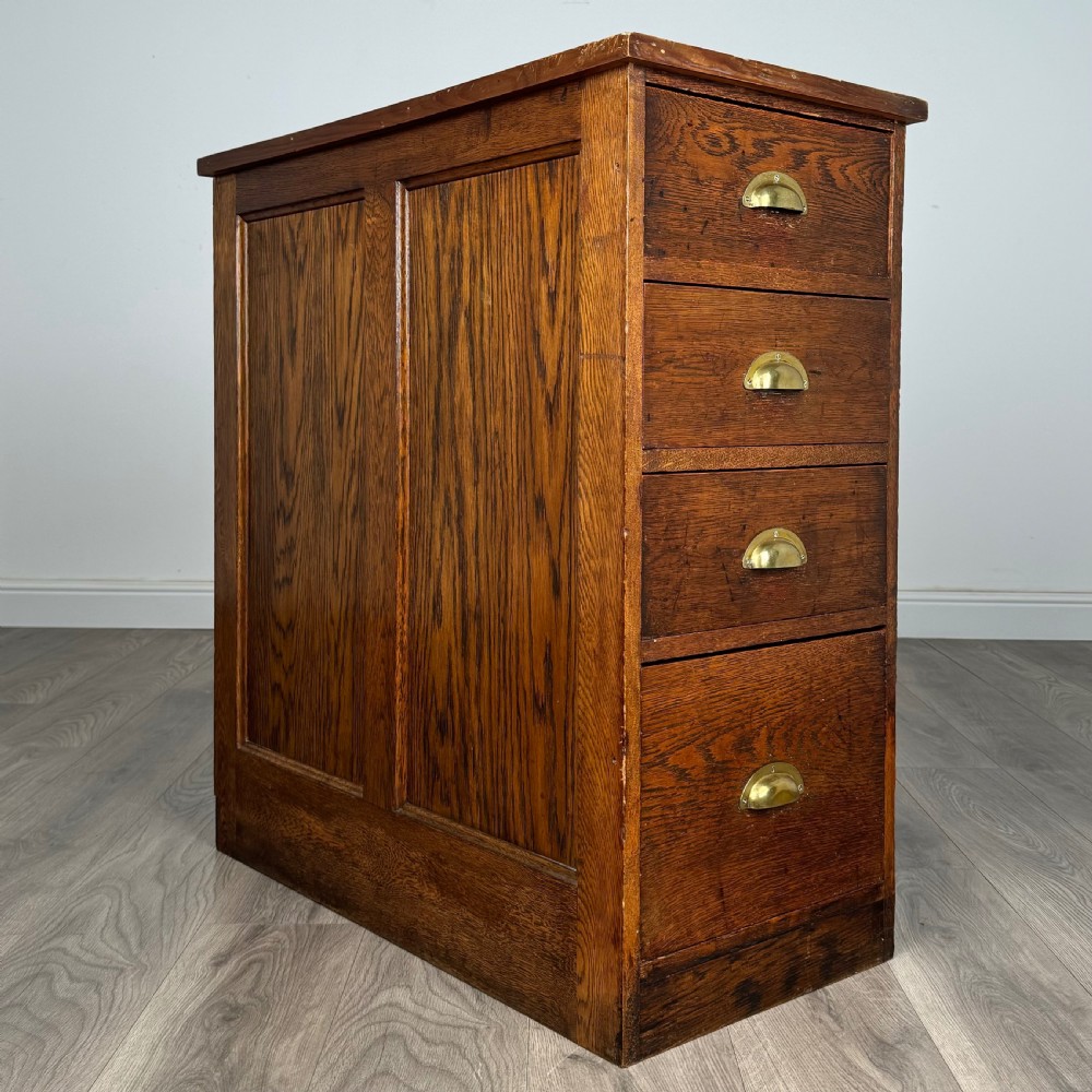  Antique 20th Century Unusual Chest Of Drawers In Oak  View VII