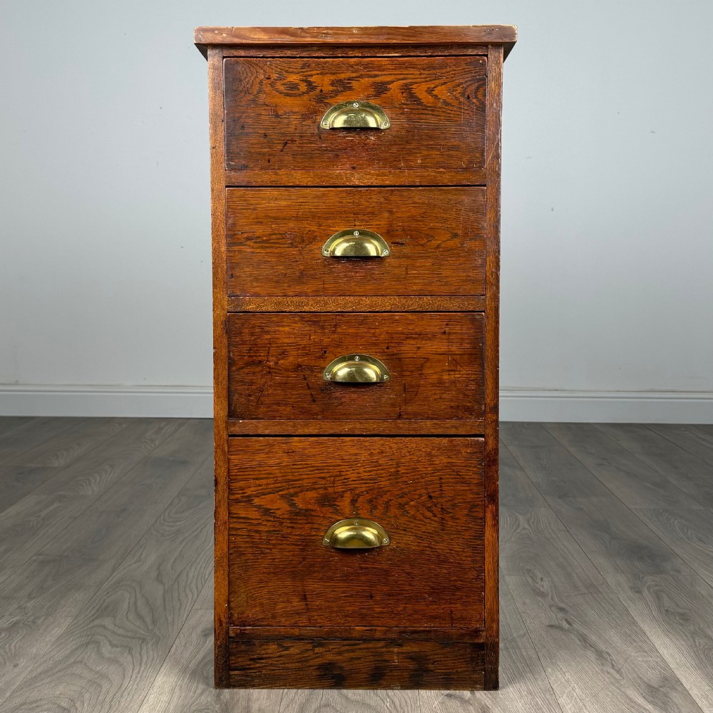  Antique 20th Century Unusual Chest Of Drawers In Oak  View VIII