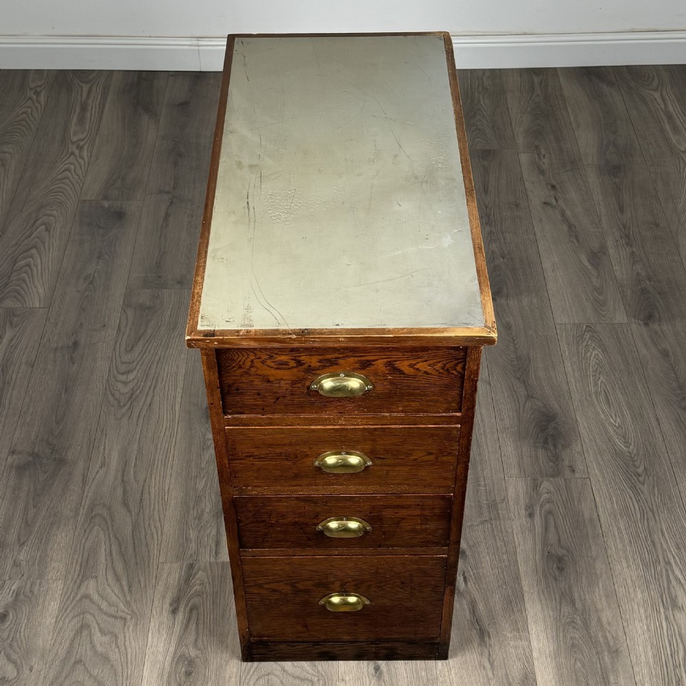  Antique 20th Century Unusual Chest Of Drawers In Oak  View IX