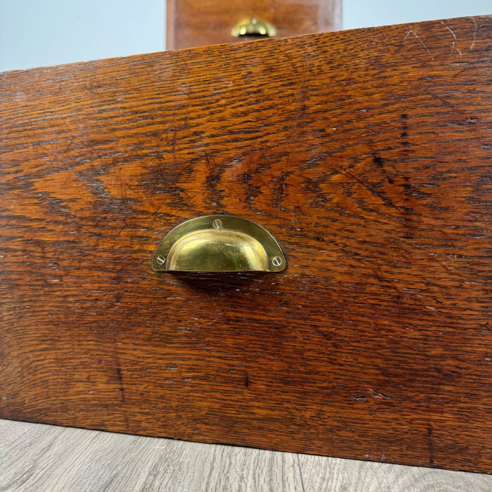  Antique 20th Century Unusual Chest Of Drawers In Oak  View XI