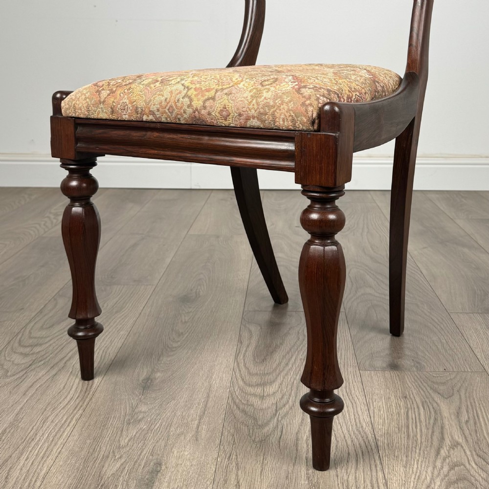 Antique 19th Century Set Of 6 Balloon Back Dining Chairs 
 View IV