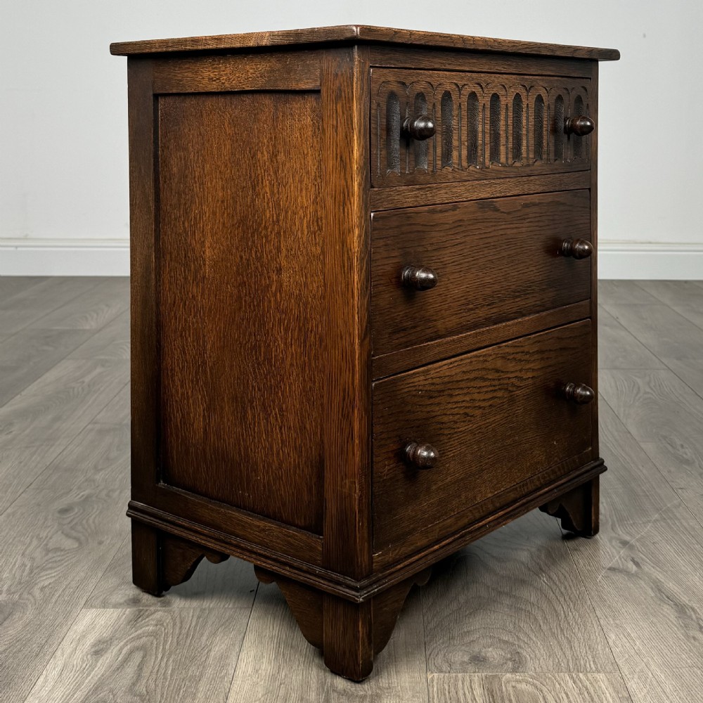 Antique Small 20th Century Chest Of Drawers In Oak  View VIII