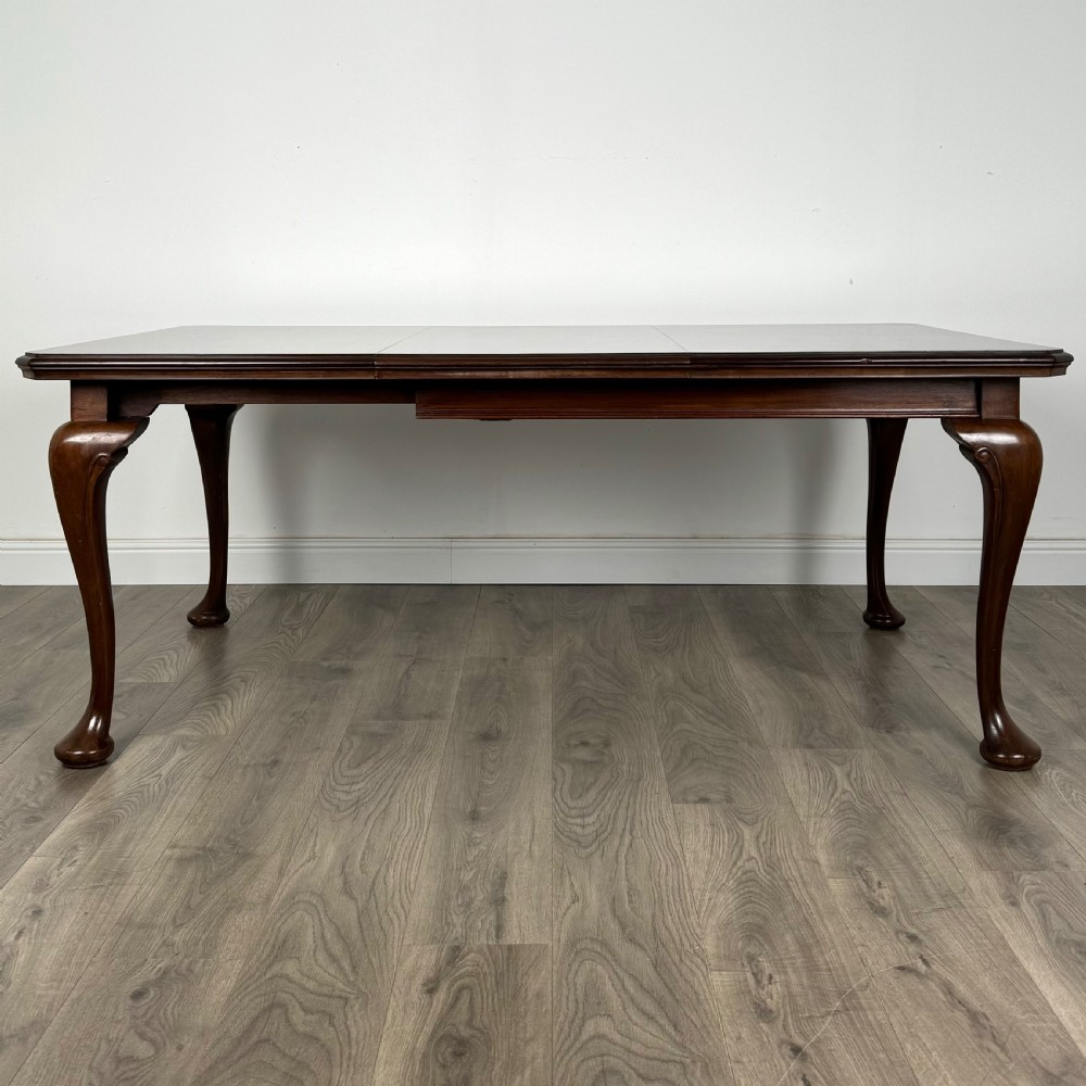  Antique 20th Century Queen Anne Style Dining Table  View VIII