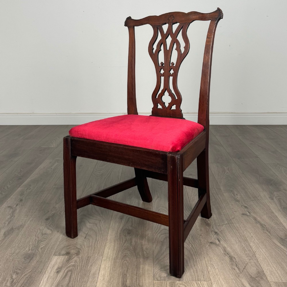 Antique 18th Century Unusual Set Of 8 Irish Dining Chairs 
 View V