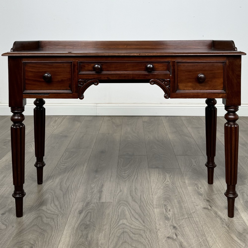  Antique 19th Century Writing Table In Mahogany 
