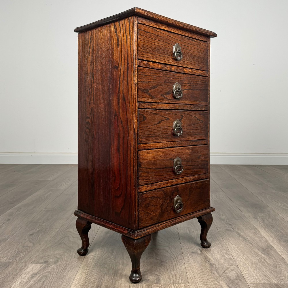  Antique 20th Century Chest Of Drawers In Oak  View IX