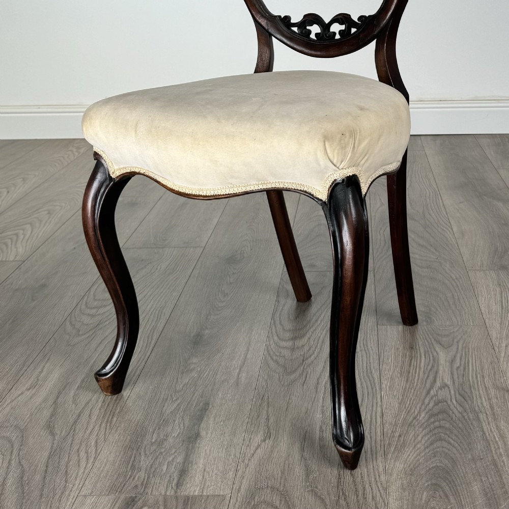 Antique 19th Century Set Of 6 Balloon Back Dining Chair’s 
 View V