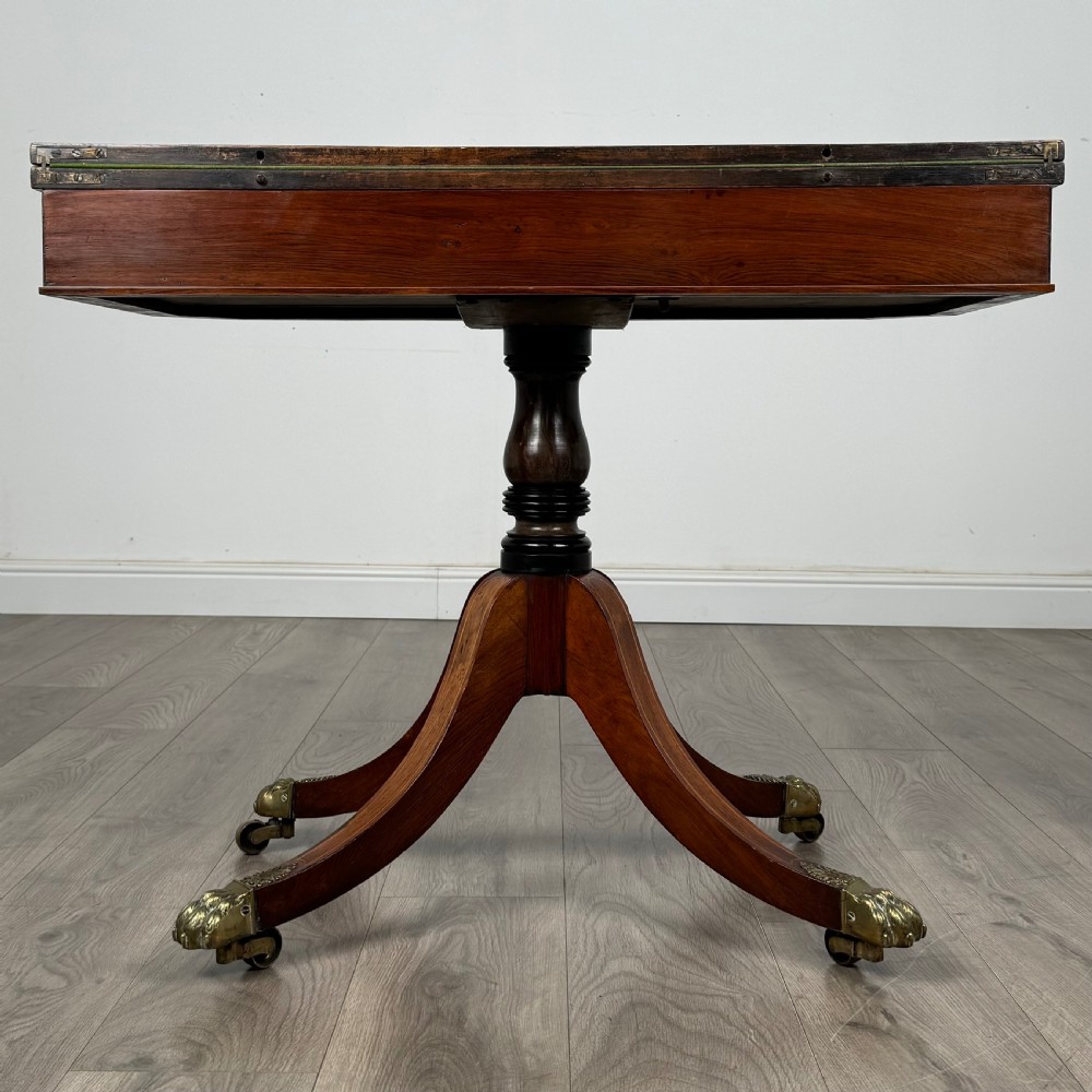  Antique Early 19th Century Regency Card Table In Mahogany  View VI