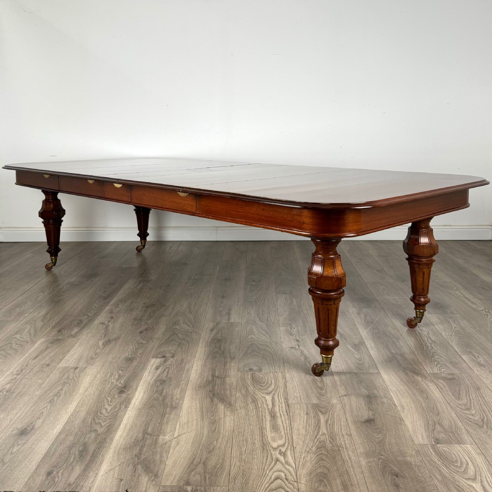  Antique Large 19th Century Dining Table Of Finest Quality 
