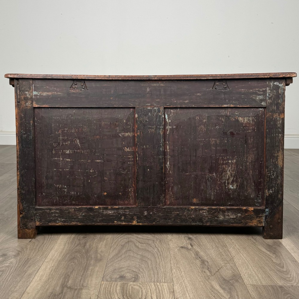  Antique Small 19th Century Mule Chest In Oak  View V
