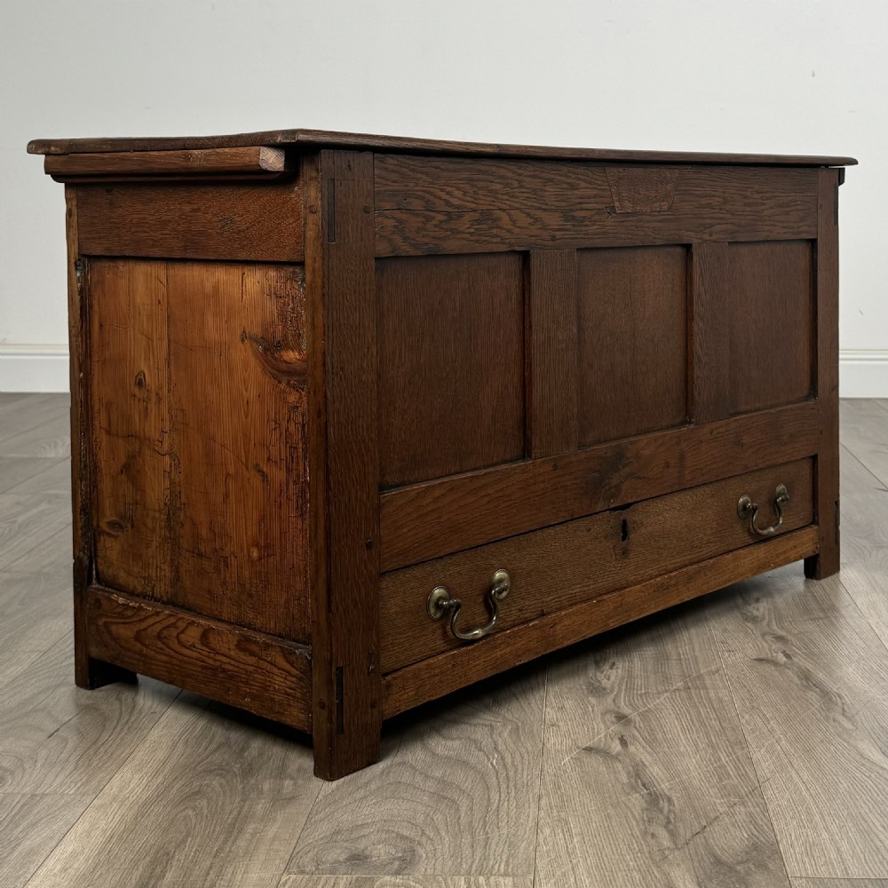  Antique Small 19th Century Mule Chest In Oak  View VIII