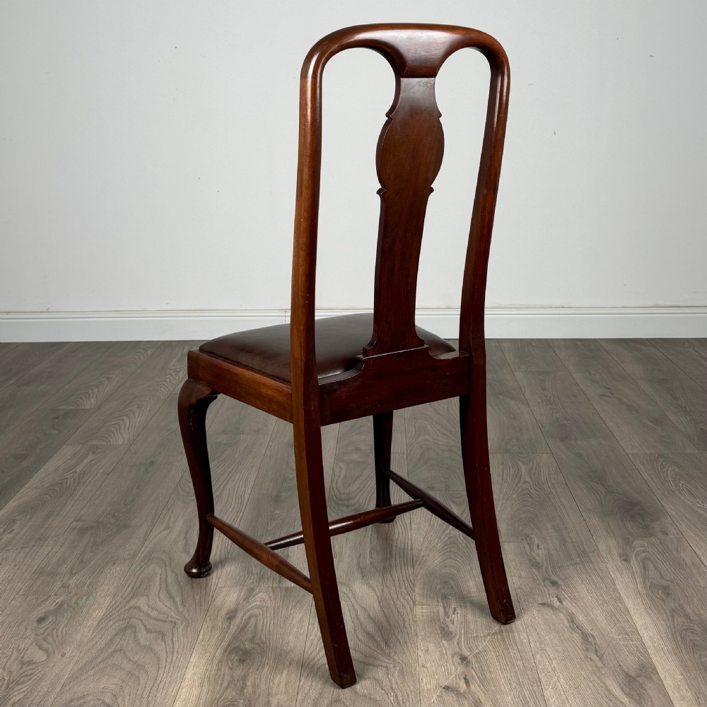 Antique 20th Century Set Of 6 Queen Anne Style Dining Chairs View IV