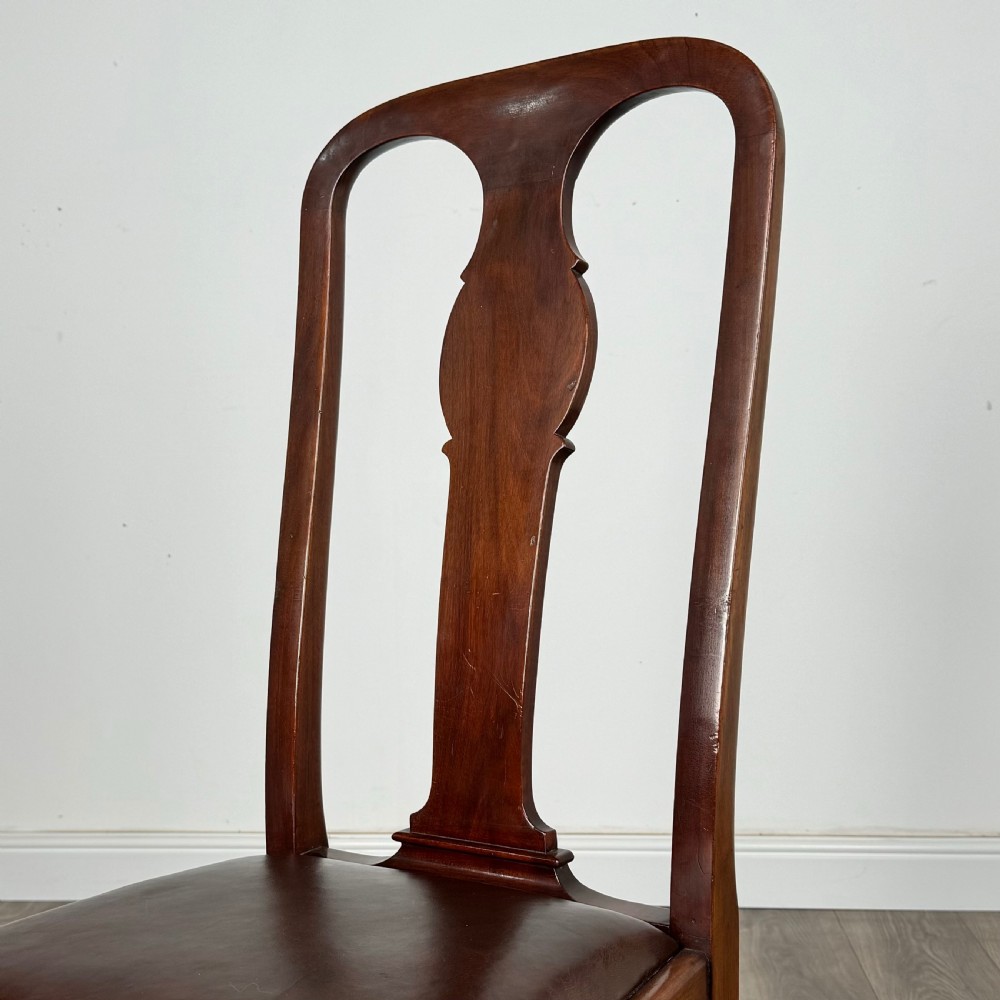 Antique 20th Century Set Of 6 Queen Anne Style Dining Chairs View V