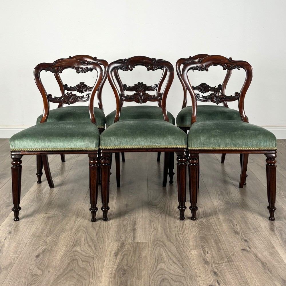 Antique Early 19th Century Set Of 6 Finest Quality Dining Chairs 
