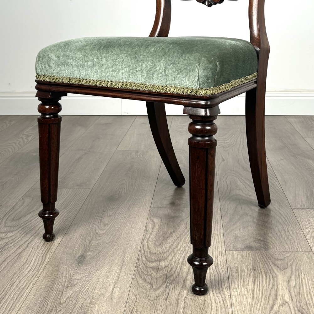 Antique Early 19th Century Set Of 6 Finest Quality Dining Chairs 
 View V