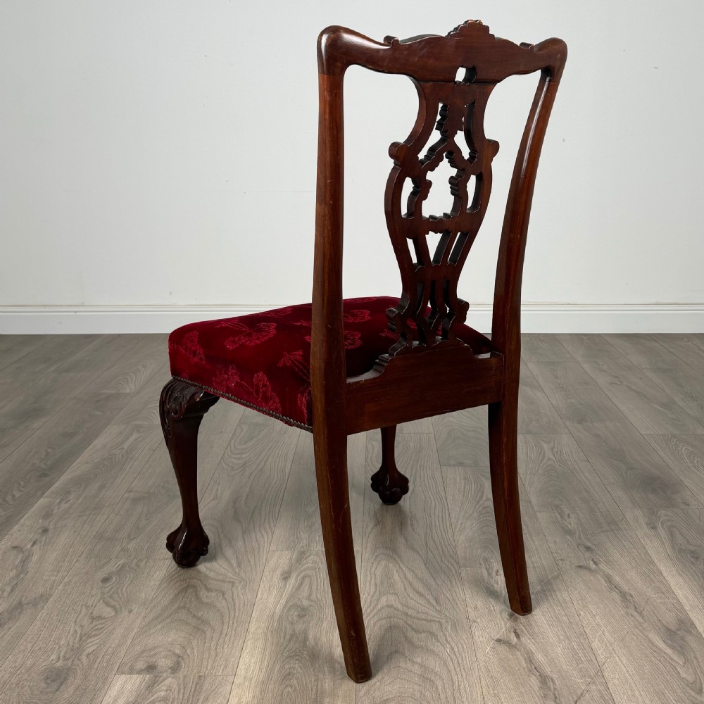  Antique 19th Century Set Of 6 Chippendale Style Dining Chairs 
 View IV
