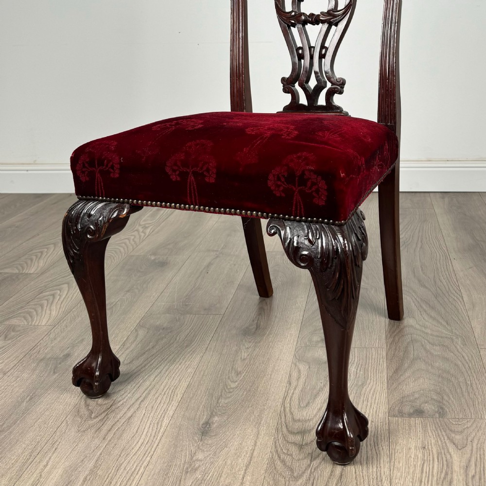  Antique 19th Century Set Of 6 Chippendale Style Dining Chairs 
 View VI