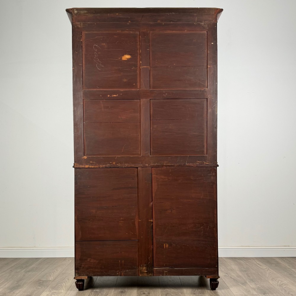 Antique 19th Century Bookcase On Cupboard In Mahogany 
 View VI