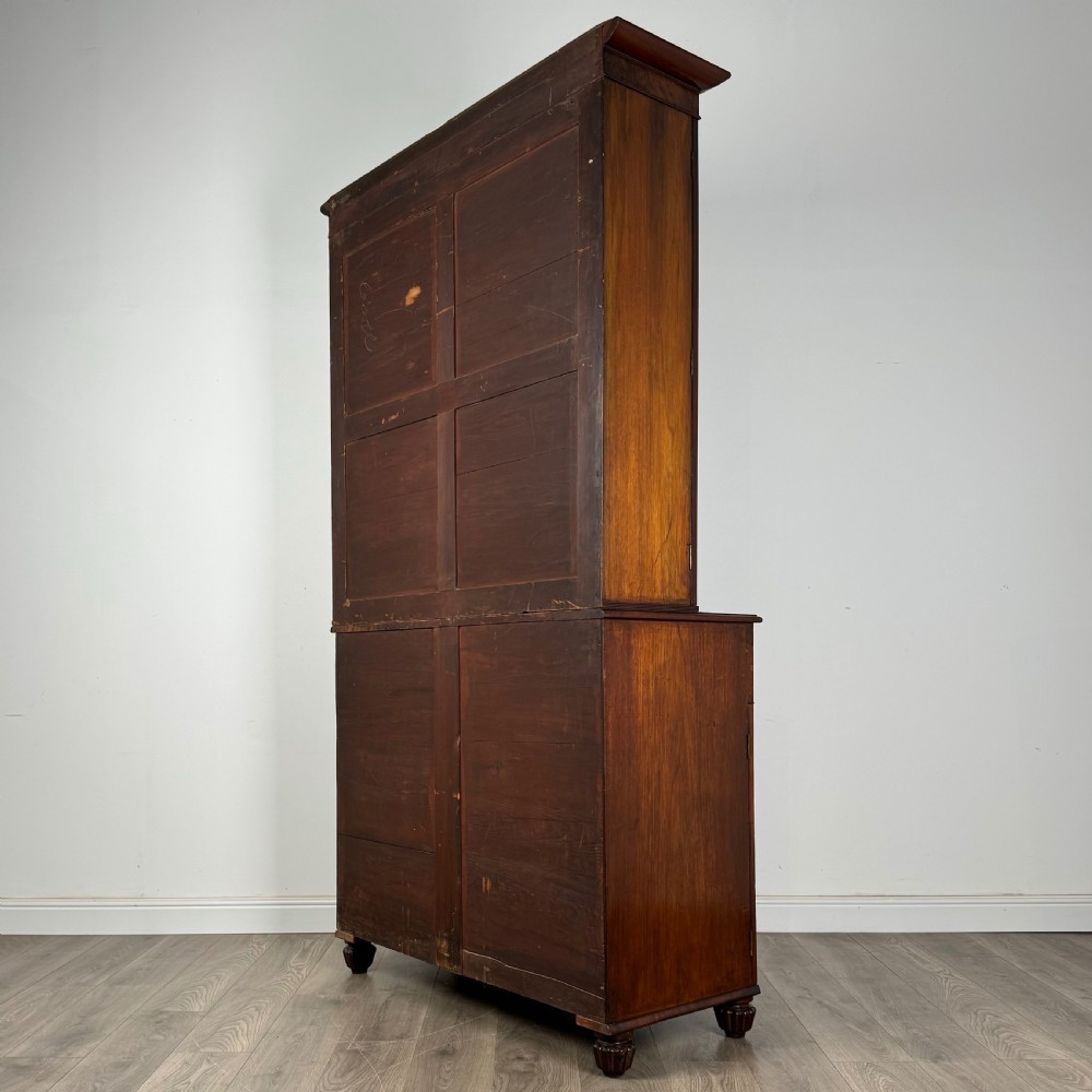Antique 19th Century Bookcase On Cupboard In Mahogany 
 View VII