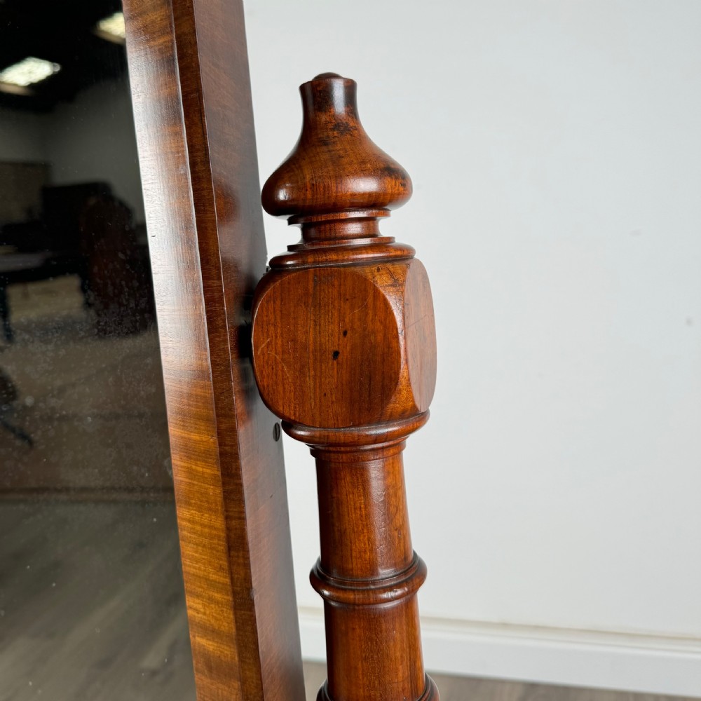 Antique Large 19th Century Fine Quality Victorian Cheval Mirror View X