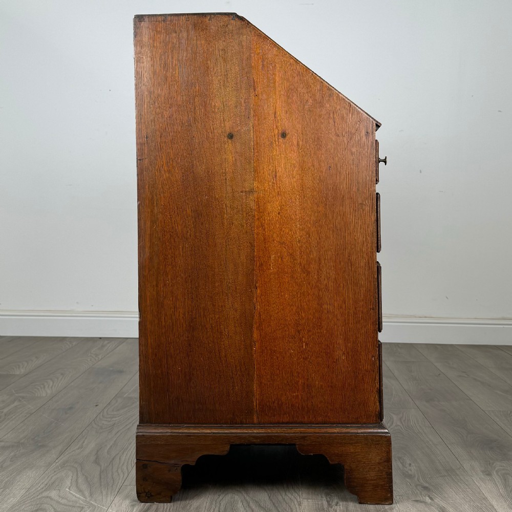 Antique 18th Century Fine Quality Bureau In Golden Oak 
 View X