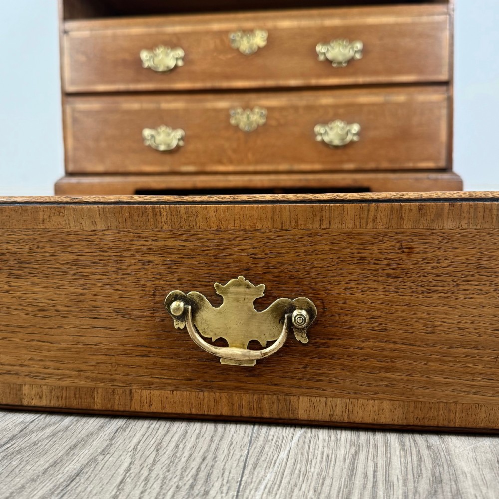 Antique 18th Century Fine Quality Bureau In Golden Oak 
 View XIX