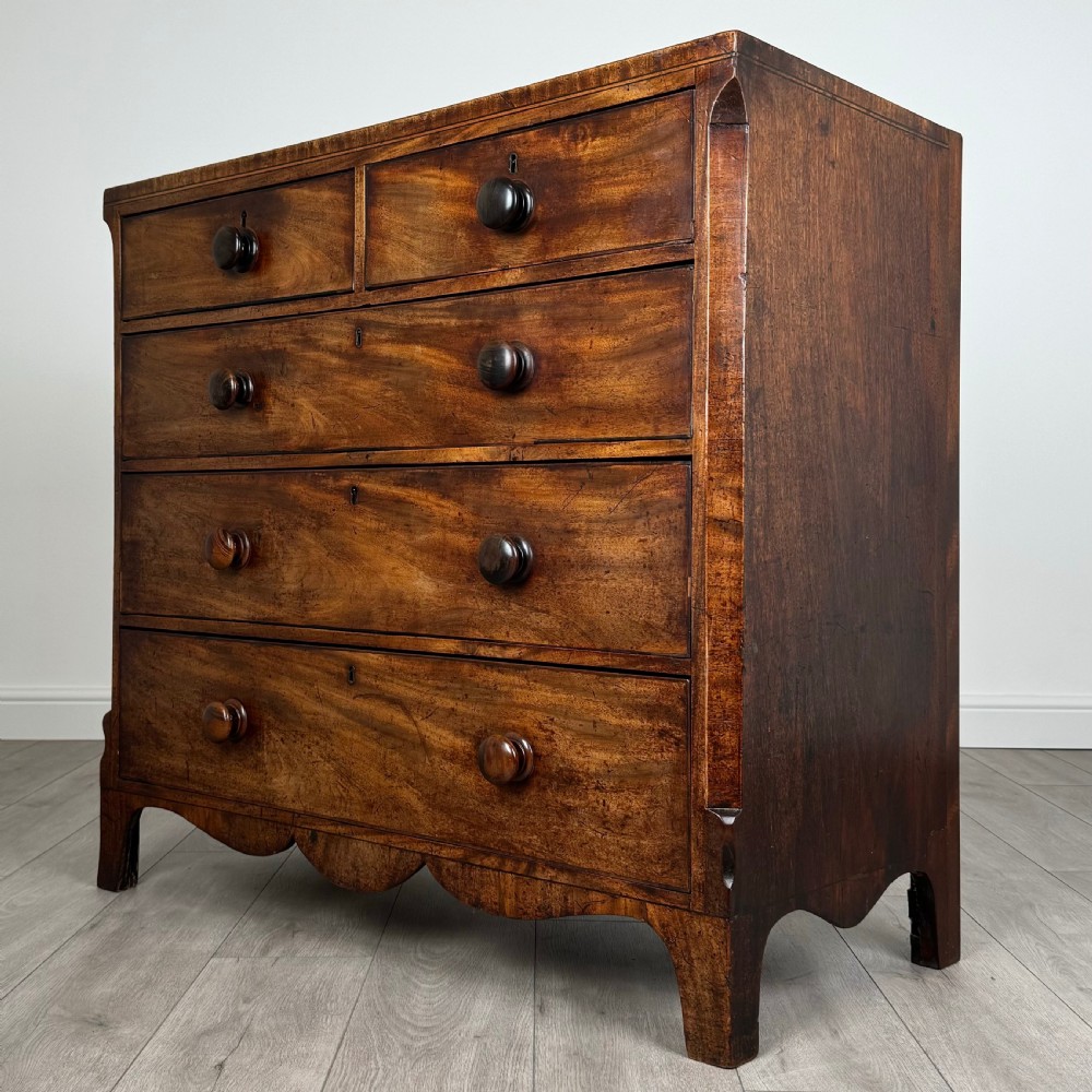 Antique 18th Century Finest Quality Mahogany Chest Of Drawers  View II