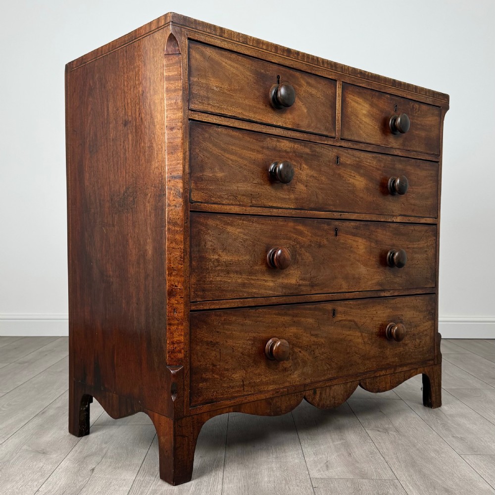 Antique 18th Century Finest Quality Mahogany Chest Of Drawers  View VIII