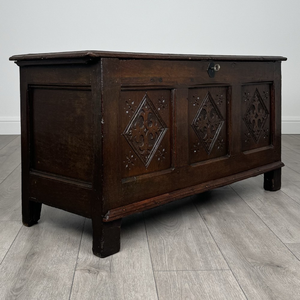 Antique 18th Century Fine Quality Coffer / Blanket Box In Oak
 View VIII