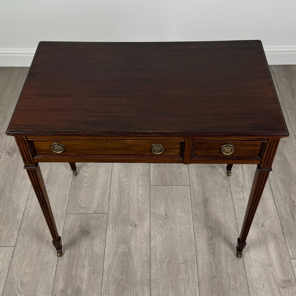 Antique 20th Century Writing Table In Mahogany  View XI