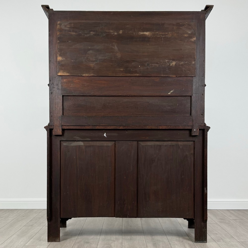  Antique 19th Century Heavily Carved Sideboard In Oak  View V