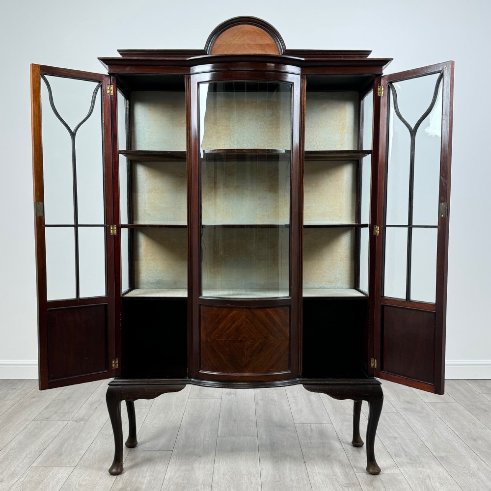 Antique 20th Century Glazed Display Cabinet In Mahogany 
 View II