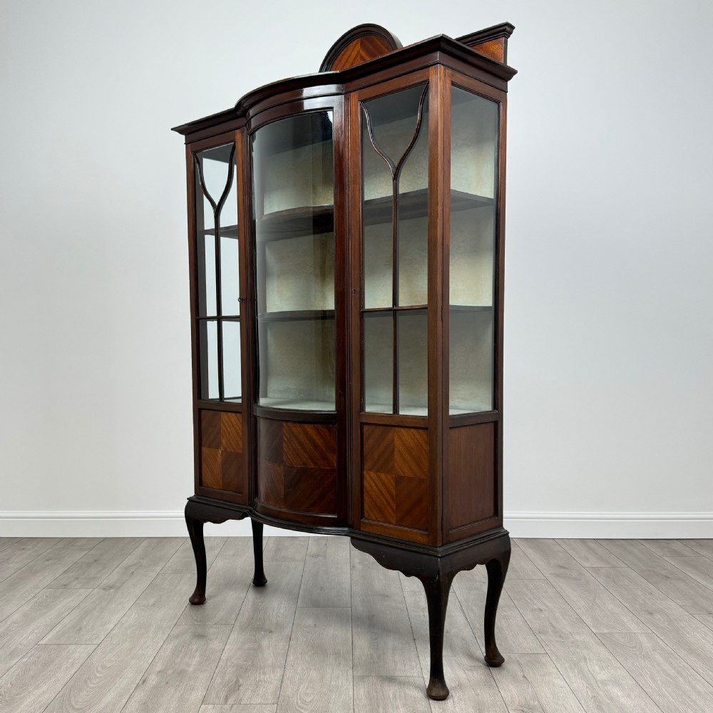 Antique 20th Century Glazed Display Cabinet In Mahogany 
 View III