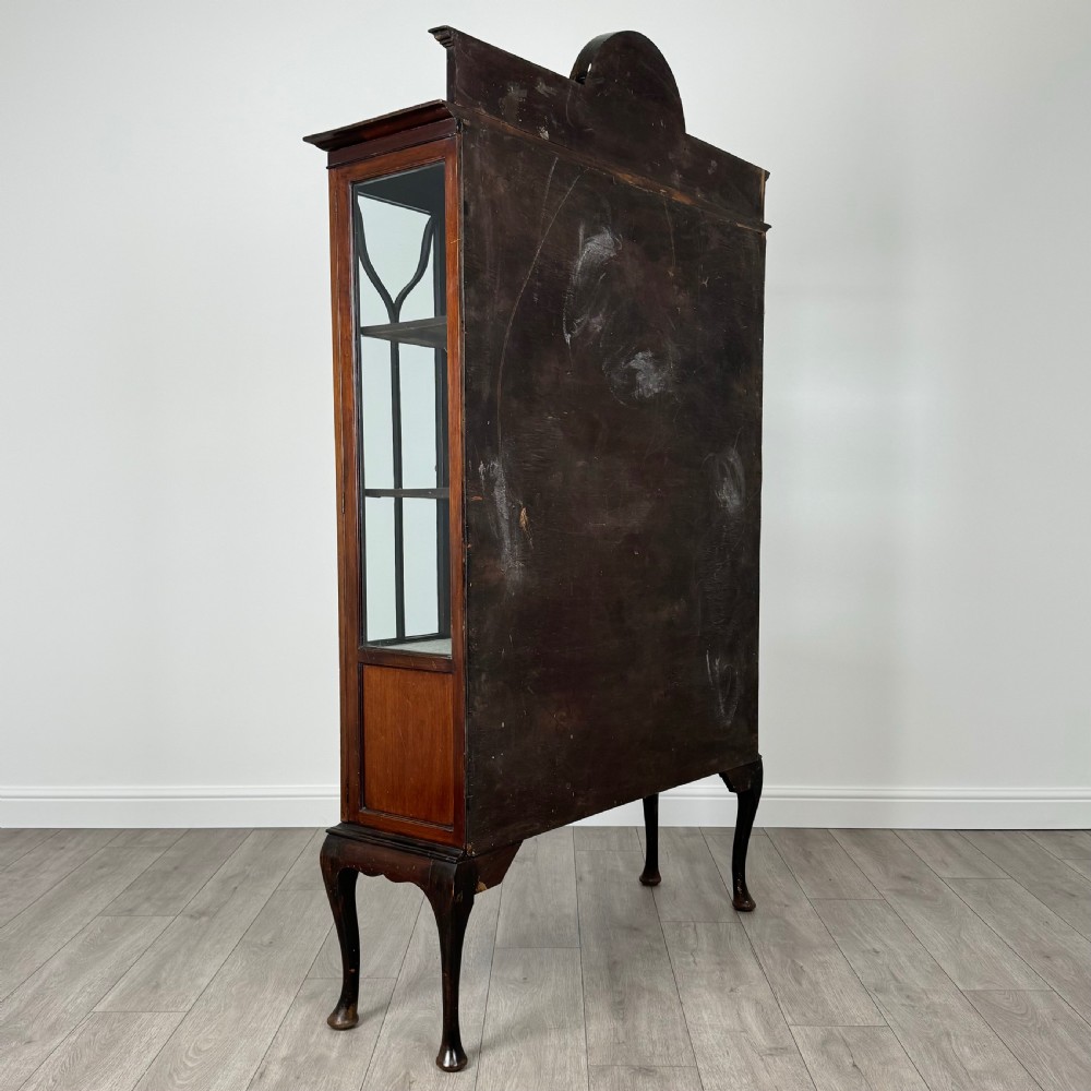 Antique 20th Century Glazed Display Cabinet In Mahogany 
 View V