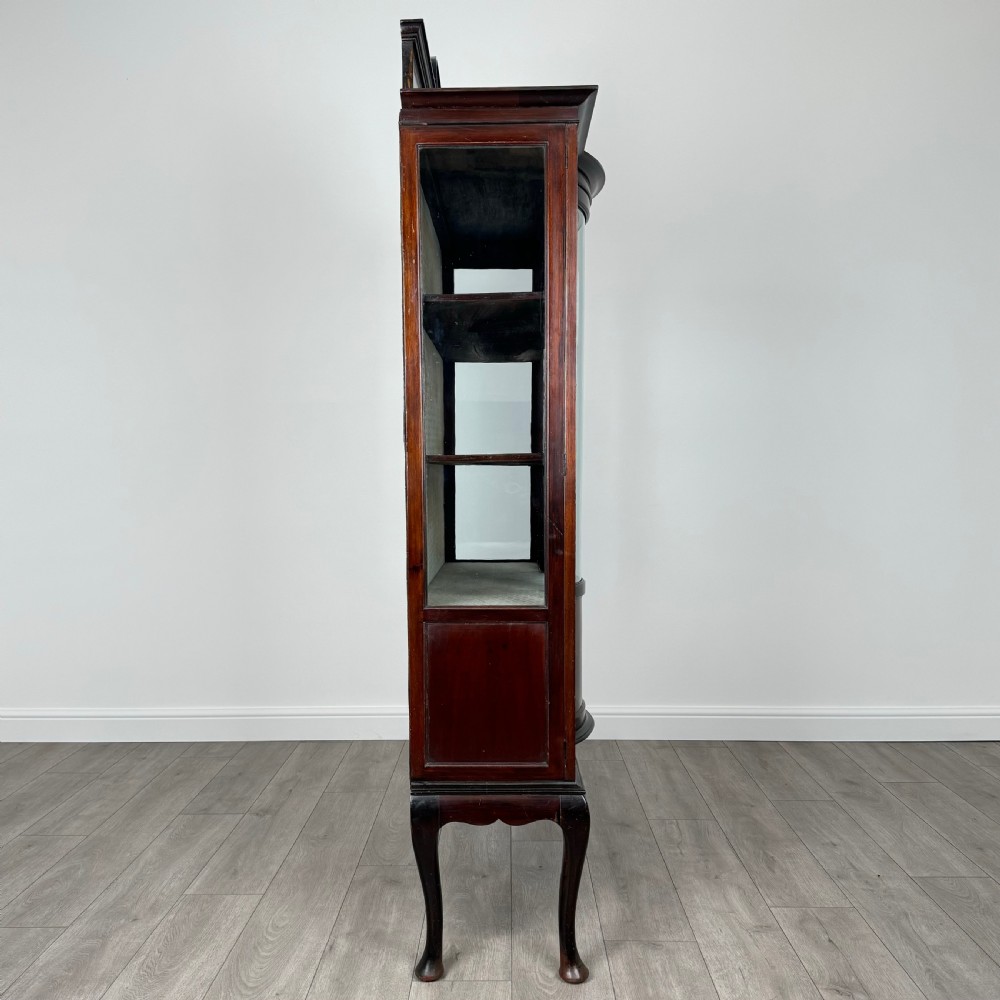 Antique 20th Century Glazed Display Cabinet In Mahogany 
 View VI