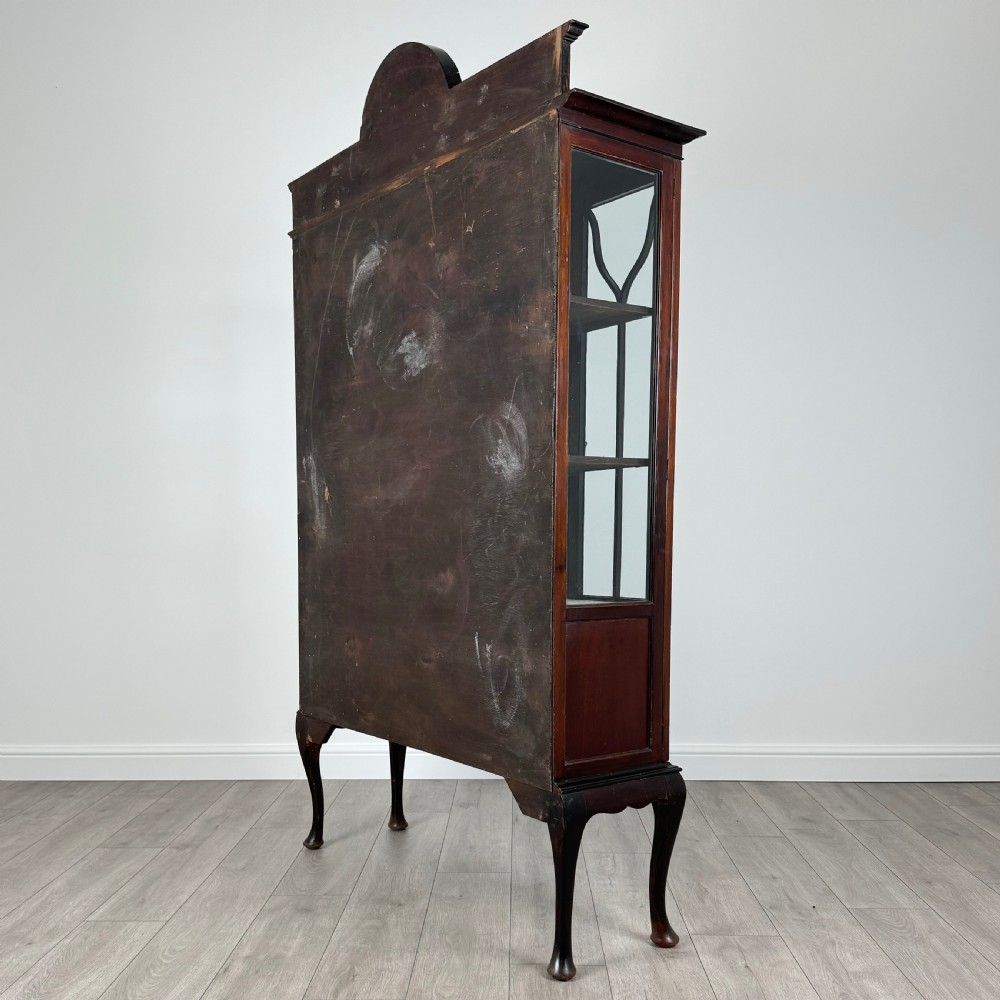 Antique 20th Century Glazed Display Cabinet In Mahogany 
 View IX