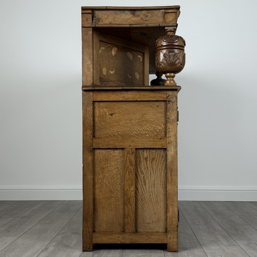Antique 20th Century Elizabethan Style Court Cupboard In Oak  View X