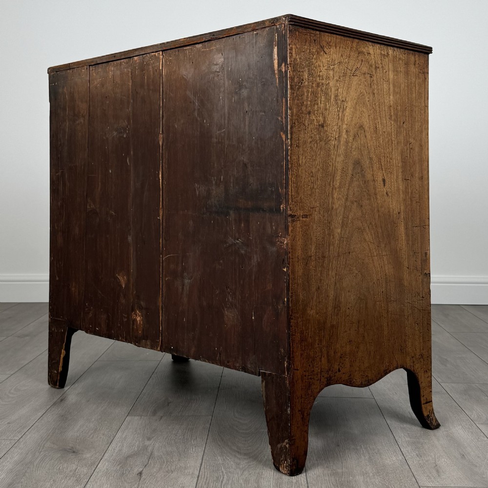 Antique 18th Century Small Bow Front Chest Of Drawers 
 View VI