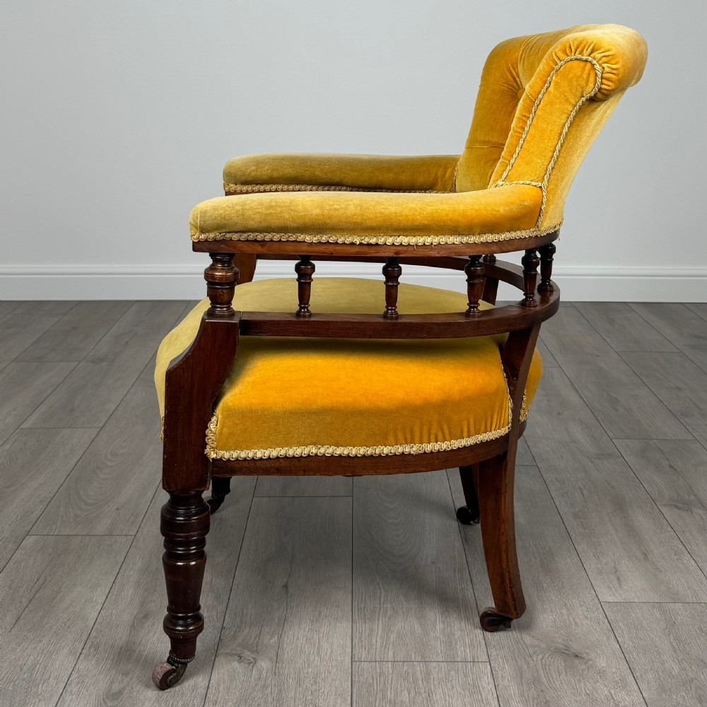 Antique 19th Century Tub Chair / Armchair In Mahogany  View II